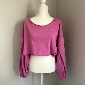 Purple/pink cropped sweatshirt